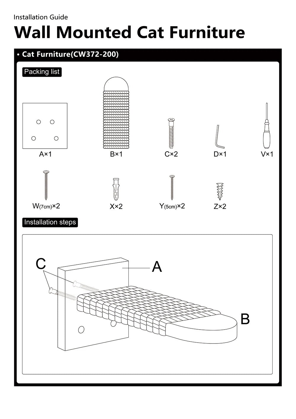 Rascador de tres niveles para gatos con escaleras y mirador