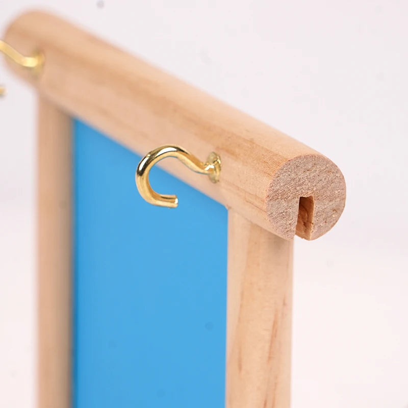 Juguete de espejo de madera con percha para aves