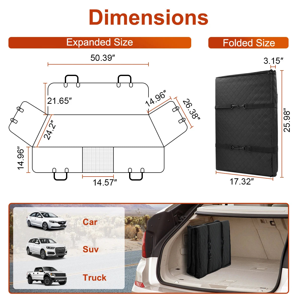 Cubre Asiento de Coche impermeable y espacioso para perros