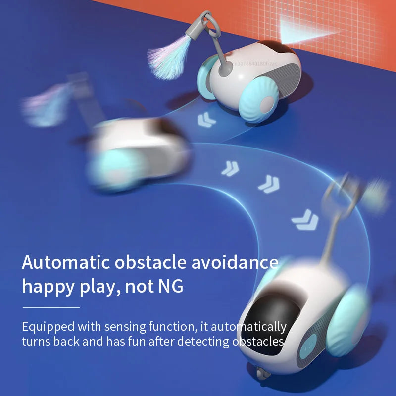 Juguete interactivo para gatos con control remoto y modo automático - Diversión ilimitada y estimulación mental