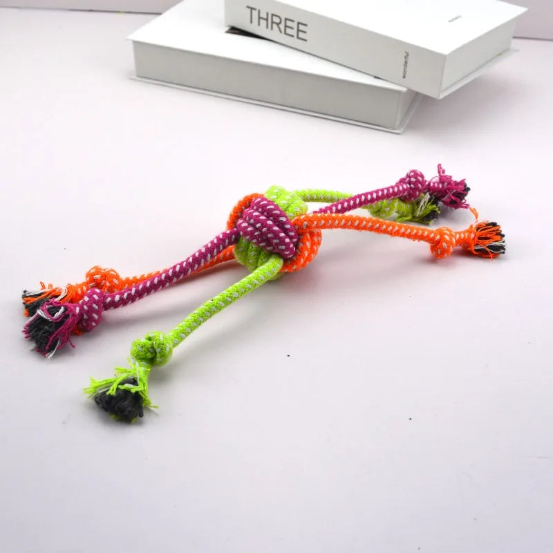 Juguete de cuerda para perros - Diversión y resistencia en tamaño compacto