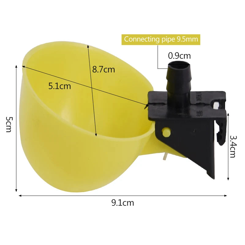 Bandeja de agua automática para aves y aves de corral - 5/10 unidades