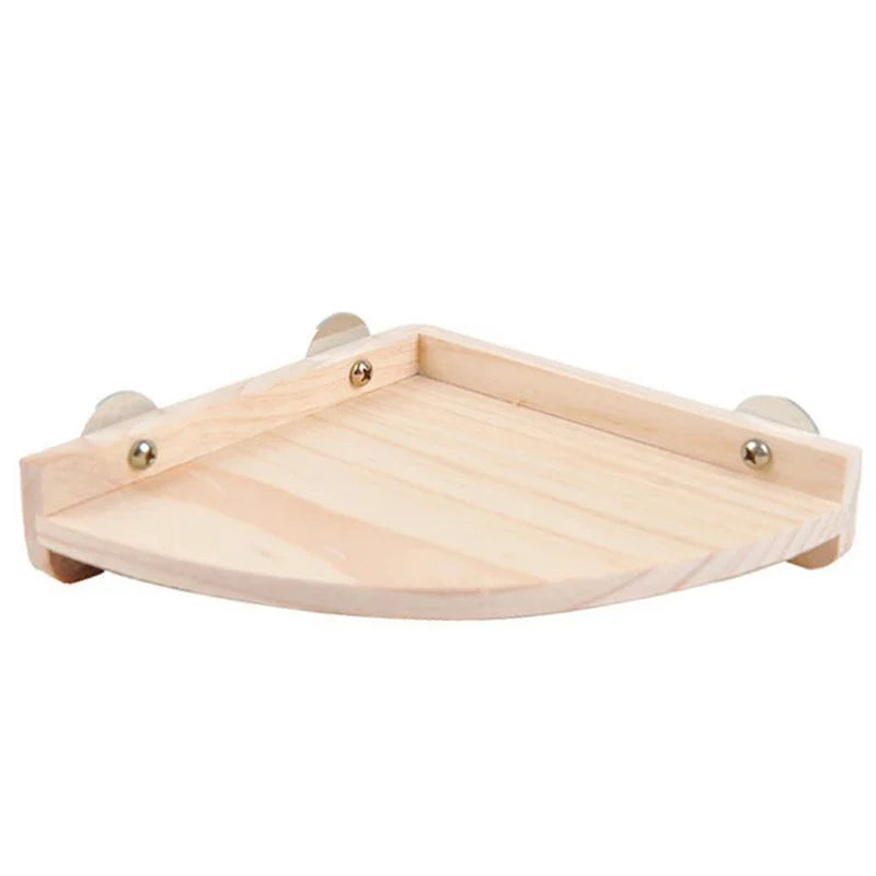 Soporte de madera para aves pequeñas y loros