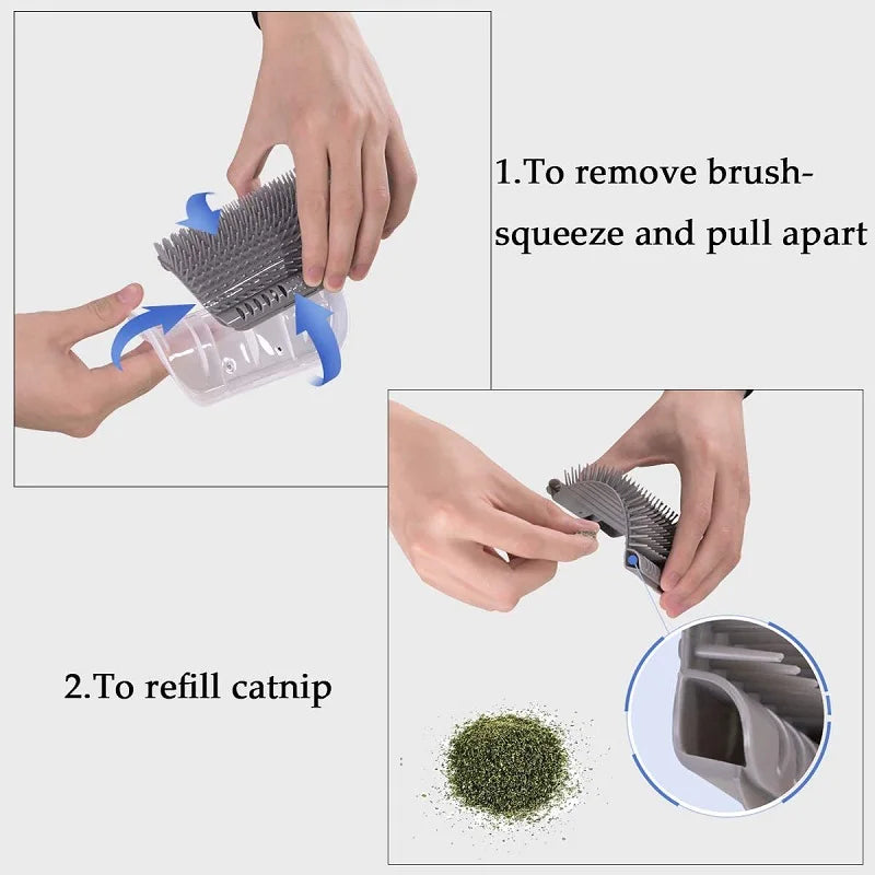 Cepillo para Gatos en Forma de Muro - Autolimpiador, Suave y de Fácil Instalación