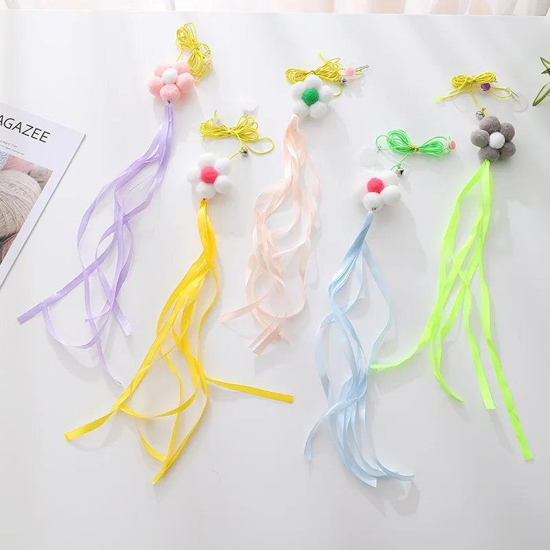 Juguete de Plumas para Gatos - Estimula y Diversión con Rope Elástico y Campana