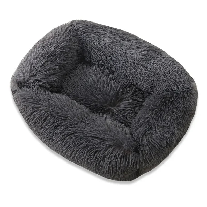 Cama Cuadrada de Felpa para Perros y Gatos – Suave, Cálida y Antideslizante
