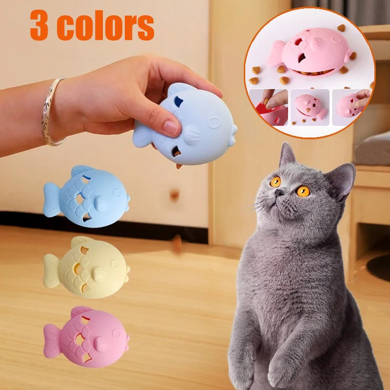 Juguete interactivo para gatos de silicona antideslizante