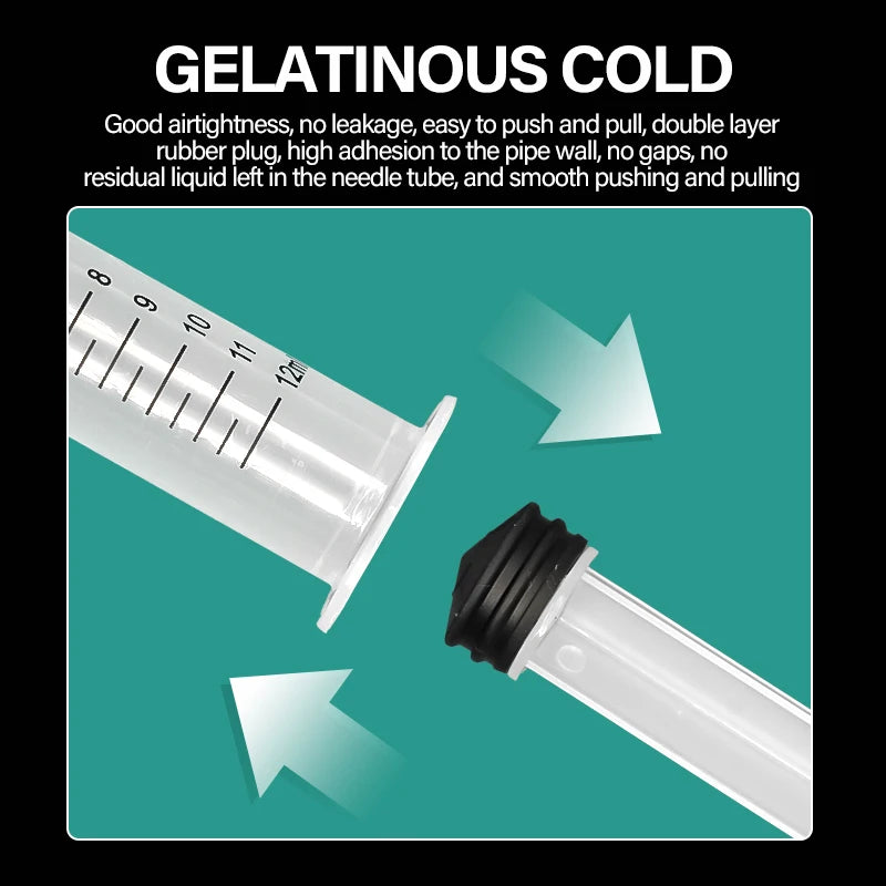 Jeringa de codo de plástico para aves con capacidad de 12ml — Pack de 3, 5 o 10 unidades