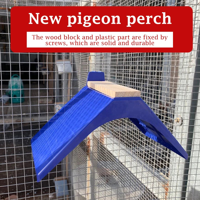 20 unidades de perchas de plastico para palomas y aves pequeñas en color azul