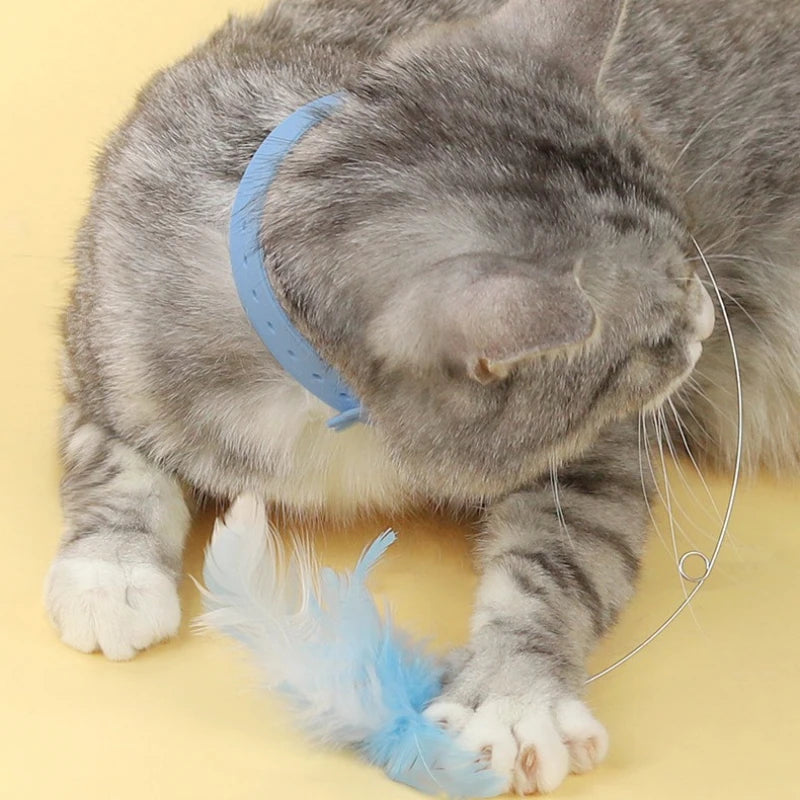 Juguete para Gatos con Plumas y Dedo Ajustable en Silicon