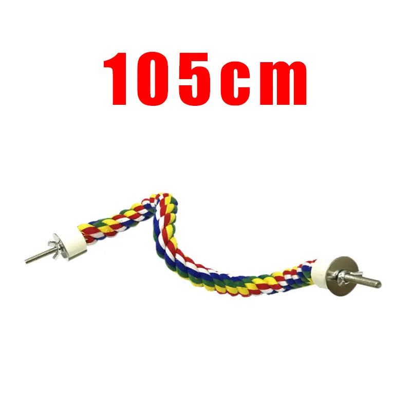 Juguete para aves de cuerda de algodón multicolor en diferentes tamaños