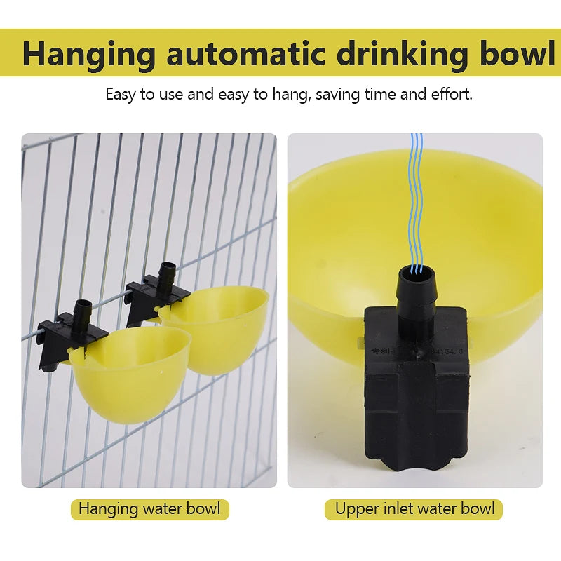 Bandeja de agua automática para aves y aves de corral - 5/10 unidades
