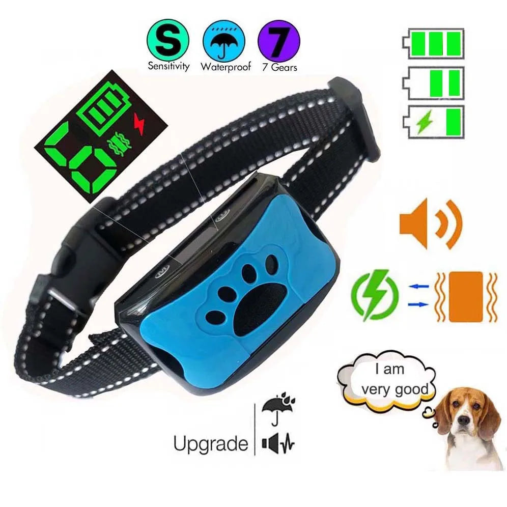 Collar de Entrenamiento para Perros con Funciones de Advertencia, Vibración y Sensibilidad Ajustable