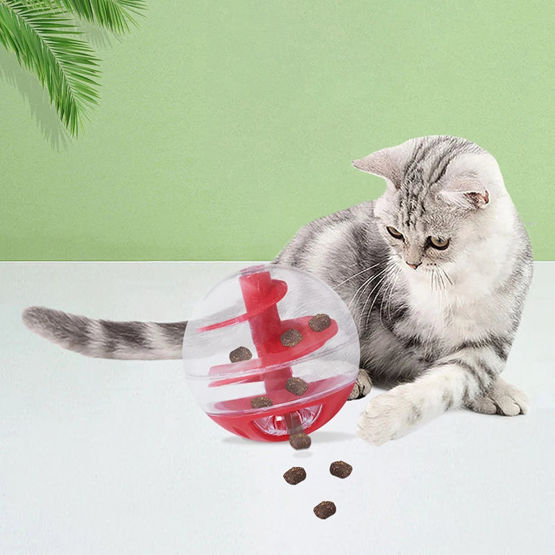 Pelota dispensadora de premios para gatos - Estimula la inteligencia y controla el peso