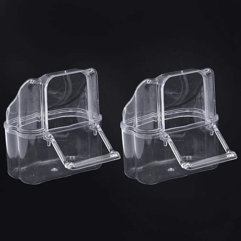 Comedero colgante de plástico para aves con capacidad transparente