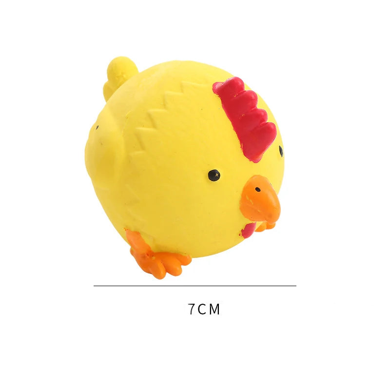 Juguete Sonoro para Perros en Forma de Cerdo, Pollo o Vaca - Resistente y Seguro, Material de Látex