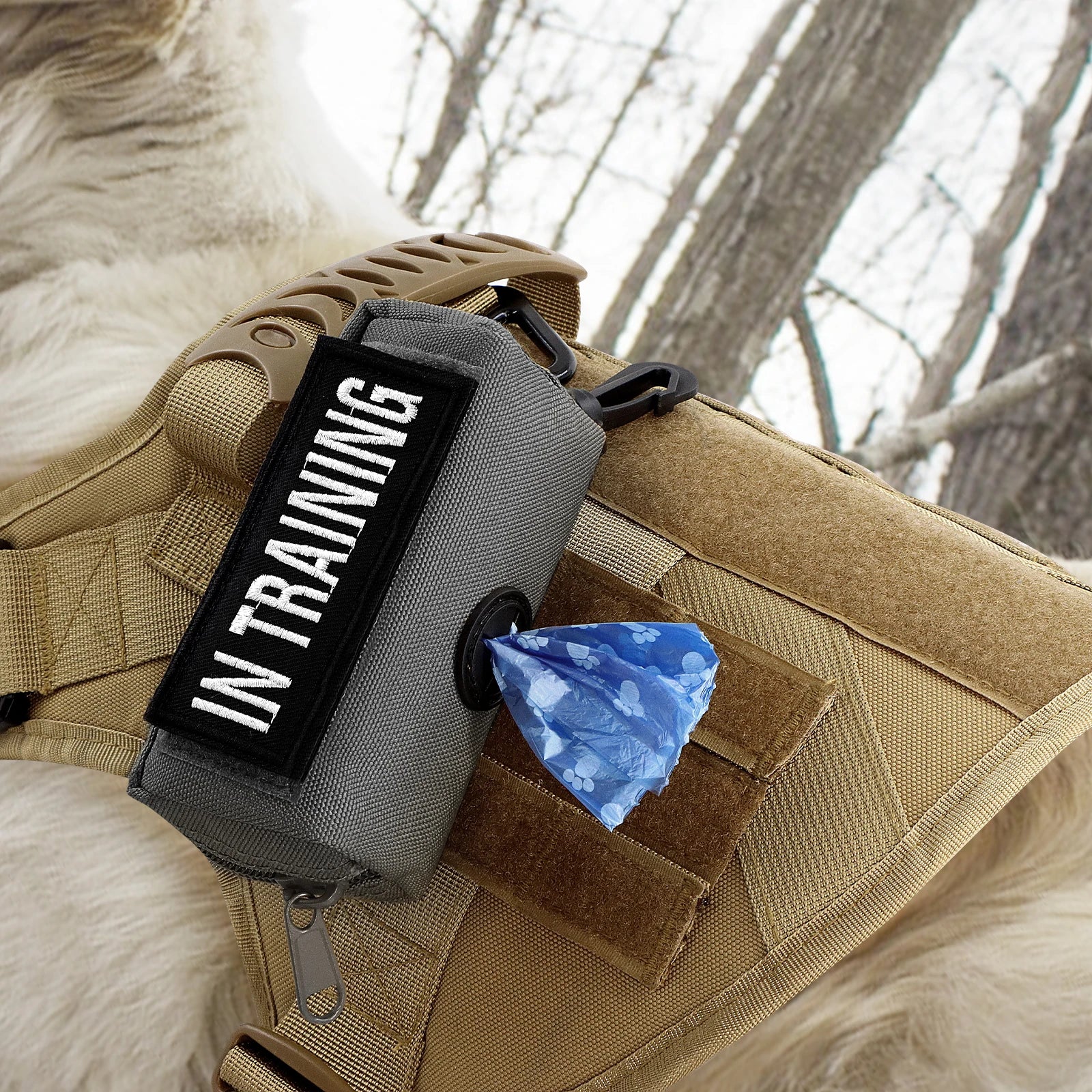 Dispensador de bolsas para excrementos de perro con clip y gran capacidad