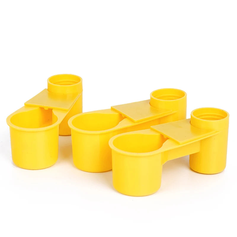 10pcs Cuencos de Agua para Pájaros en Plástico, Taza de Bebida Doble para Palomas, Codornices y Aves