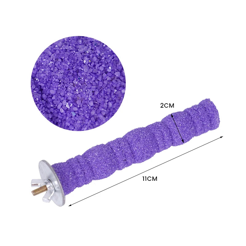 Juguete de madera para pico y garras de aves - barras de molienda y accesorios para jaula de loro