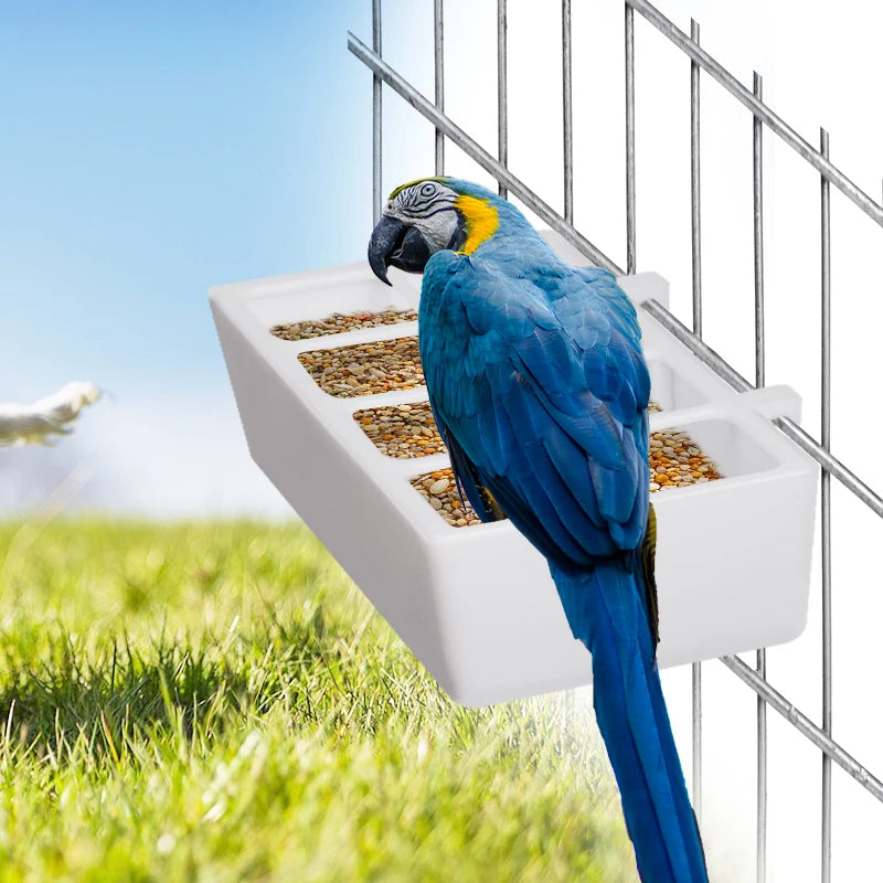 Taza colgante para alimento y agua para aves