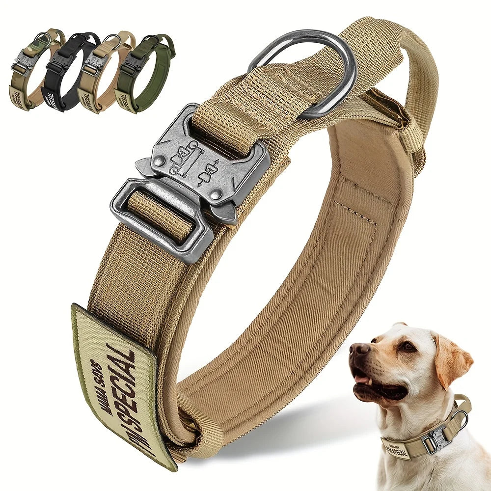Collar táctico para perros con doble seguridad y ajuste personalizado