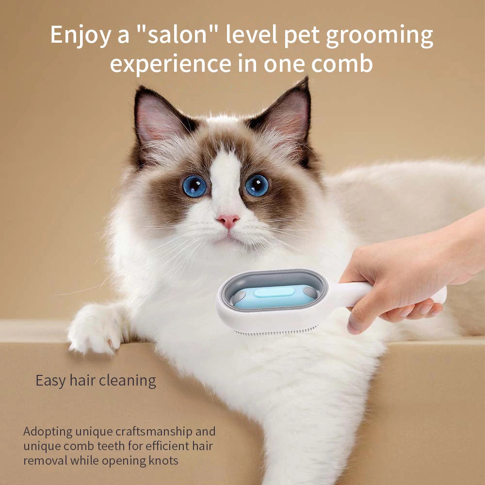 Cepillo y peine para gatos - Diseño suave y portátil, fácil de usar