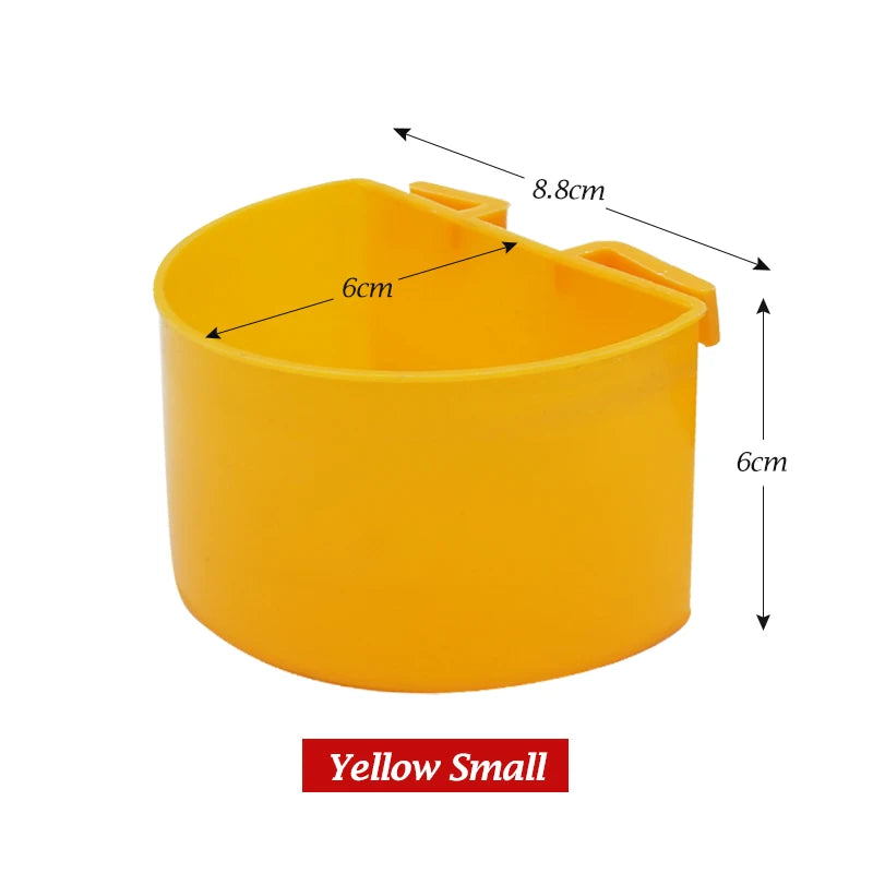 Set de 5 comederos de plástico para aves, antiderrame y fácil de limpiar