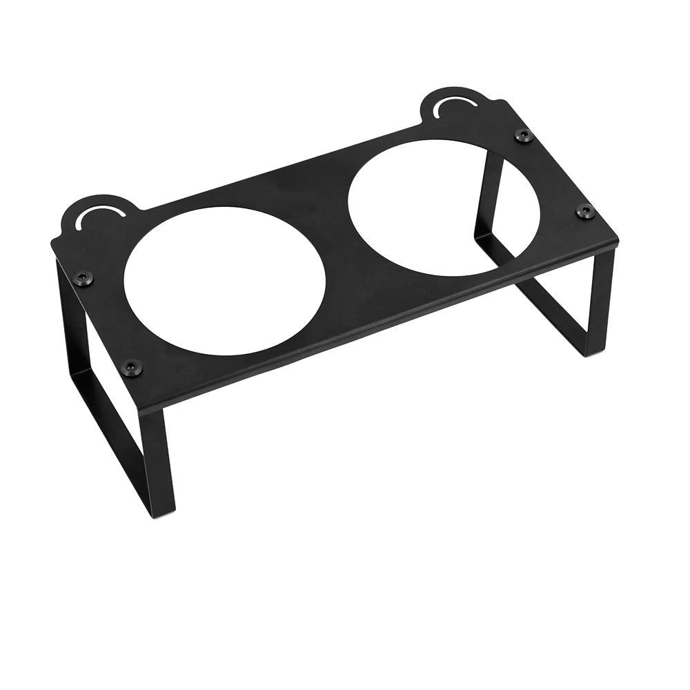 Set de platos elevados de acero inoxidable para gatos con diseño inclinado y antifugas