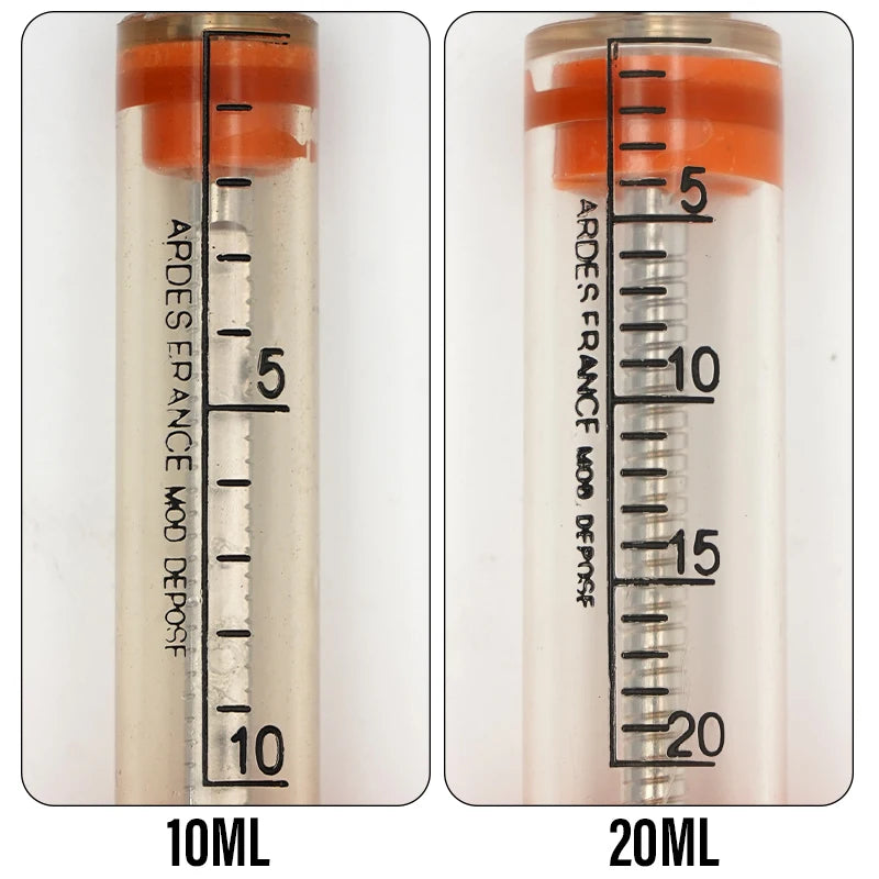 Jeringa veterinaria para animales con aguja de acero inoxidable y capacidad variable