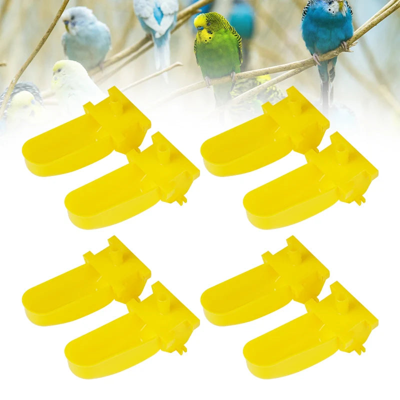 12pcs de bebederos automáticos de plástico para aves con conectores y colgantes
