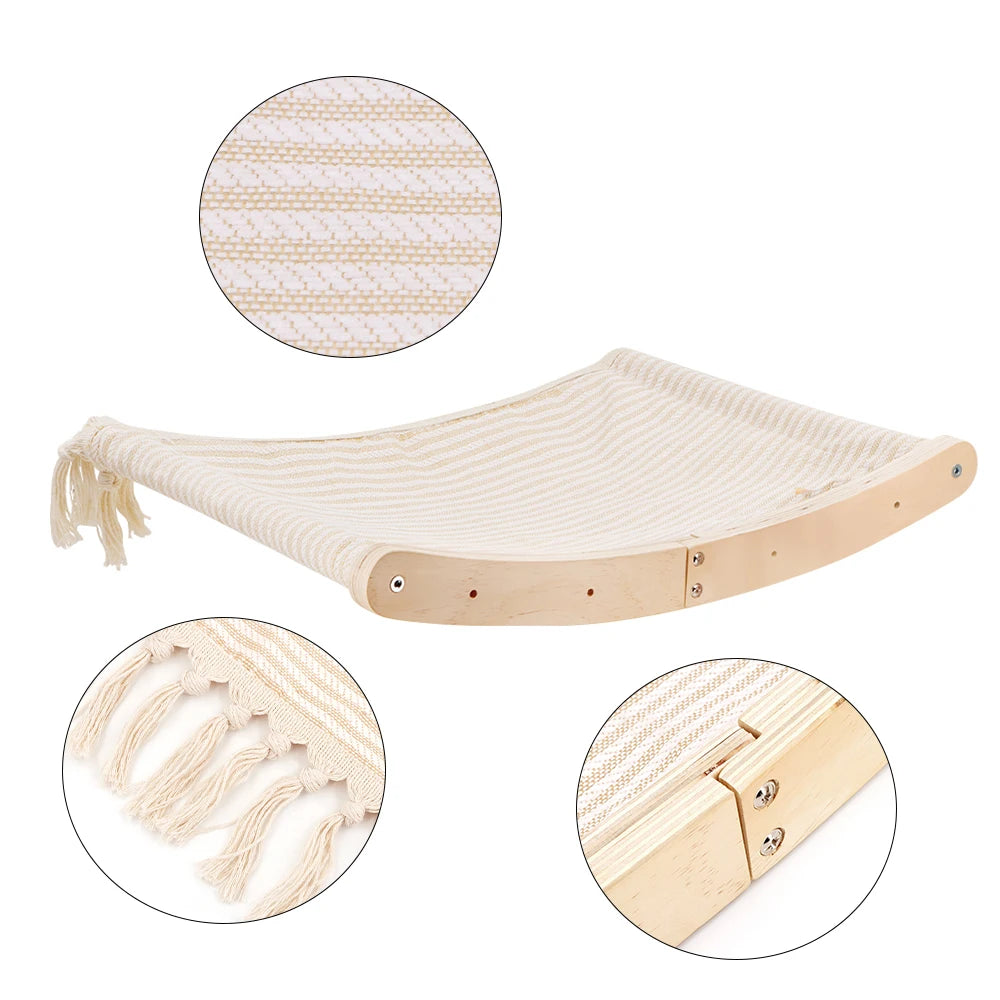 Arbol de gato de pared con hamaca y espacio de descanso compacto para gatos