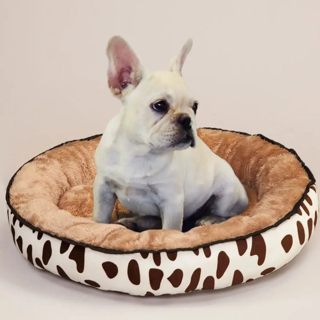 Cama Redonda de Felpa BPEDT para Perros y Gatos – Confort y Relajación