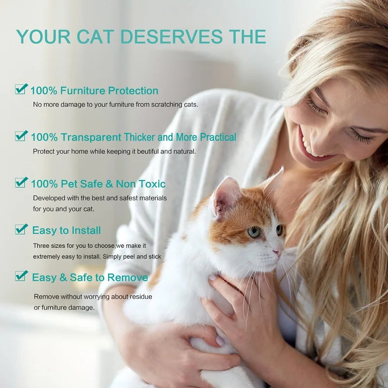 Protector de Muebles para Gatos – Tabla Rascadora Transparente y Antidesgaste