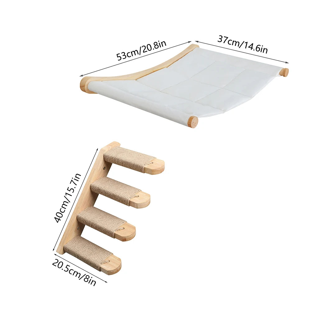 Estanterías modernas para gatos con diseño en madera y seguridad garantizada