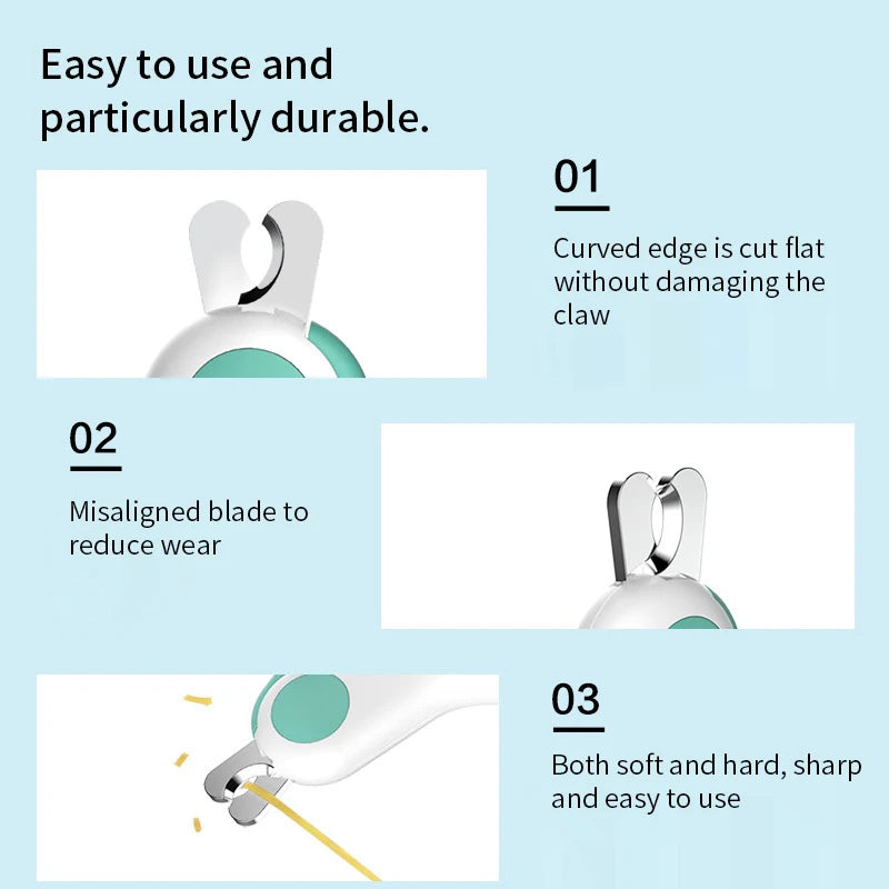 Cortaúñas para Perros con Luz LED y mango ergonómico