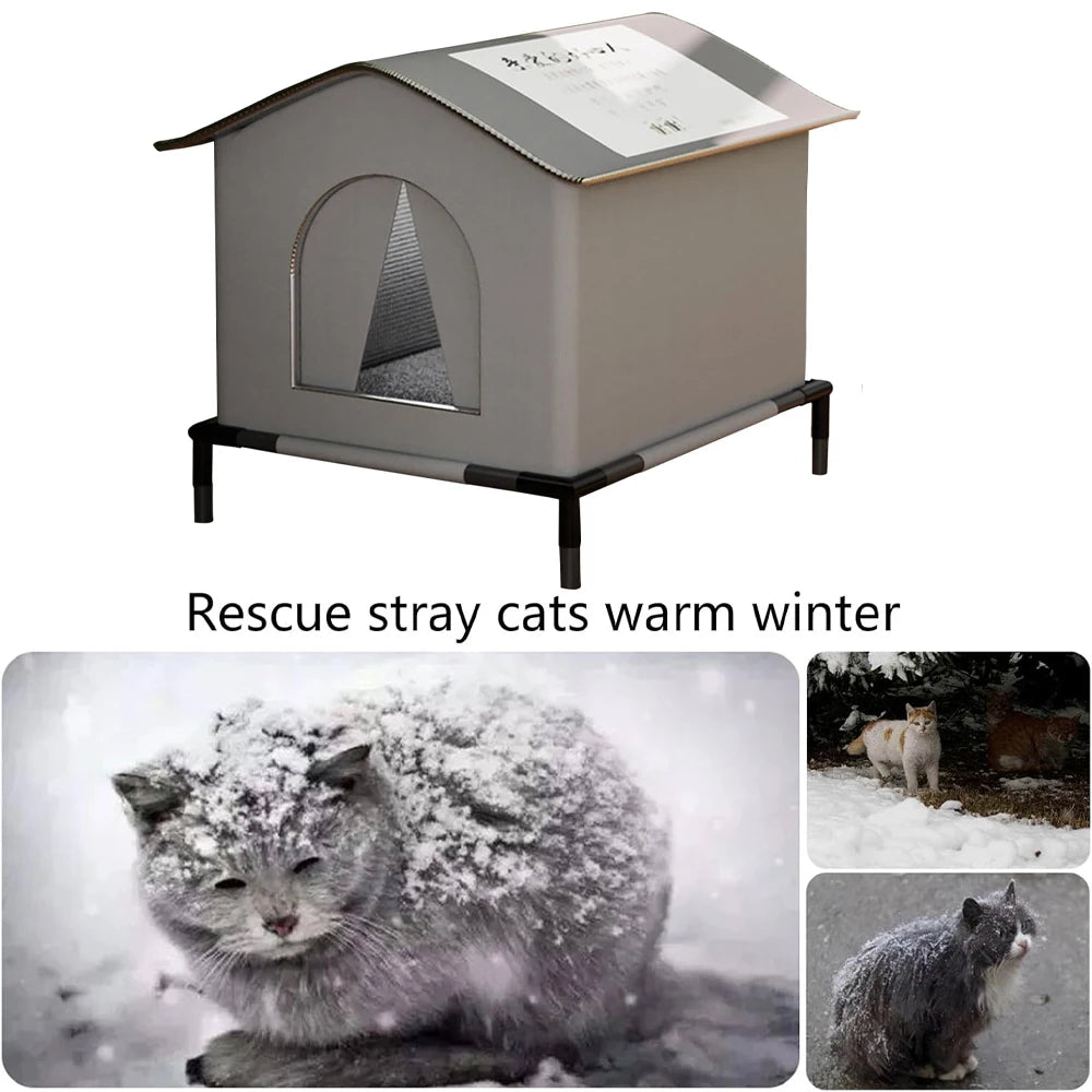 Casa para gatos resistente y impermeable para exteriores e interiores