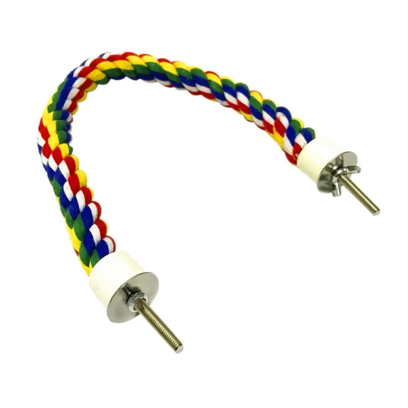 Juguete para aves de cuerda de algodón multicolor en diferentes tamaños