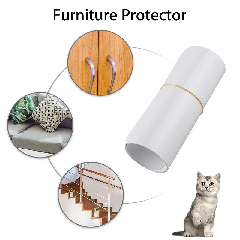 Protector de Muebles para Gatos – Tabla Rascadora Transparente y Antidesgaste