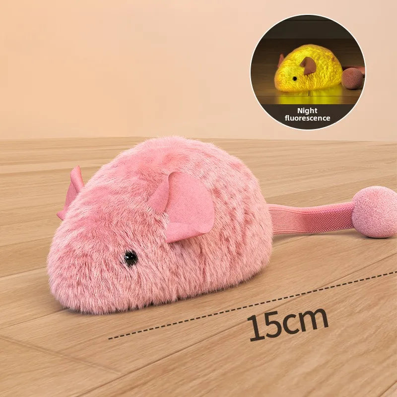 Juguete para Gatos con Efecto Glow y Sonidos Atractivos - Peluche de 15cm