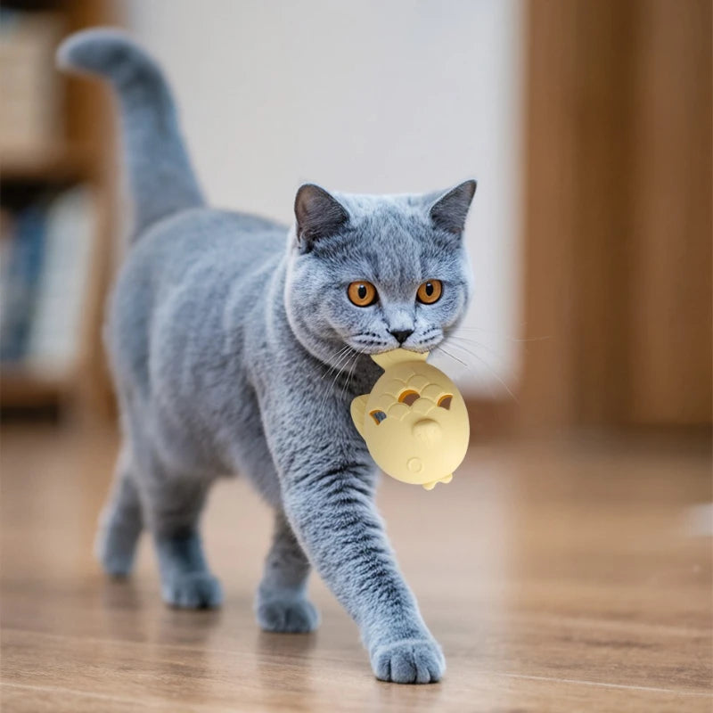 Juguete interactivo para gatos de silicona antideslizante