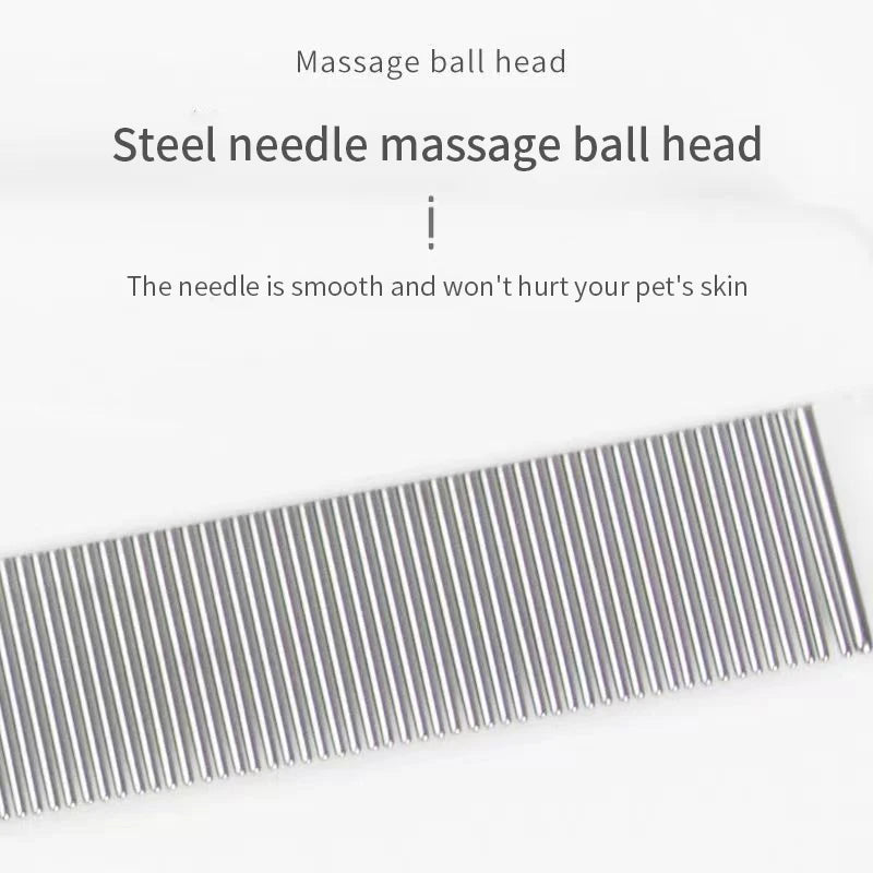 Peine para Gatos en Acero Inoxidable - Uso Profesional y Doméstico, Tamaños Small y Large