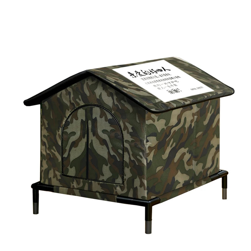 Casa exterior impermeable y plegable para gatos y pequeños animales