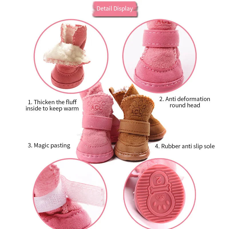 Conjunto de Botines de Cuero para Perros - Varios Tamaños y Estilo Resistente