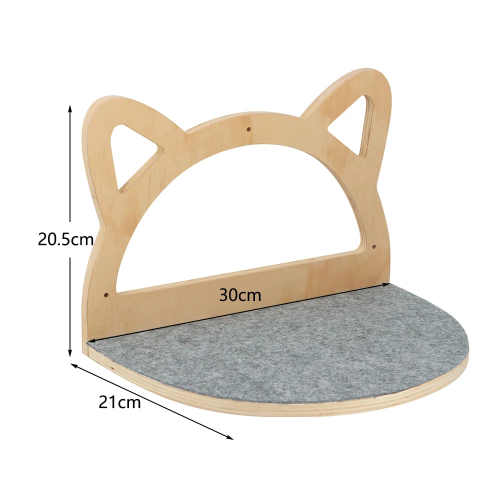Estanterías murales para gatos con diseño de cabeza de gato y material resistente