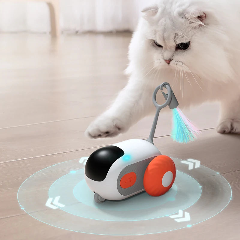 Juguete interactivo para gatos con control remoto y modo automático - Diversión ilimitada y estimulación mental