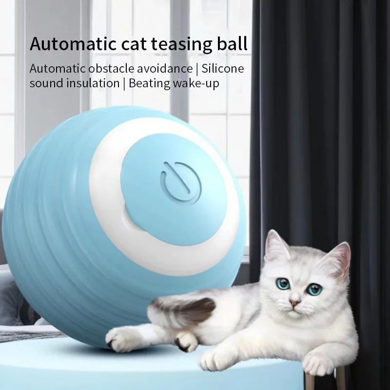 Pelota inteligente interactiva para gatos – Recargable y silenciosa