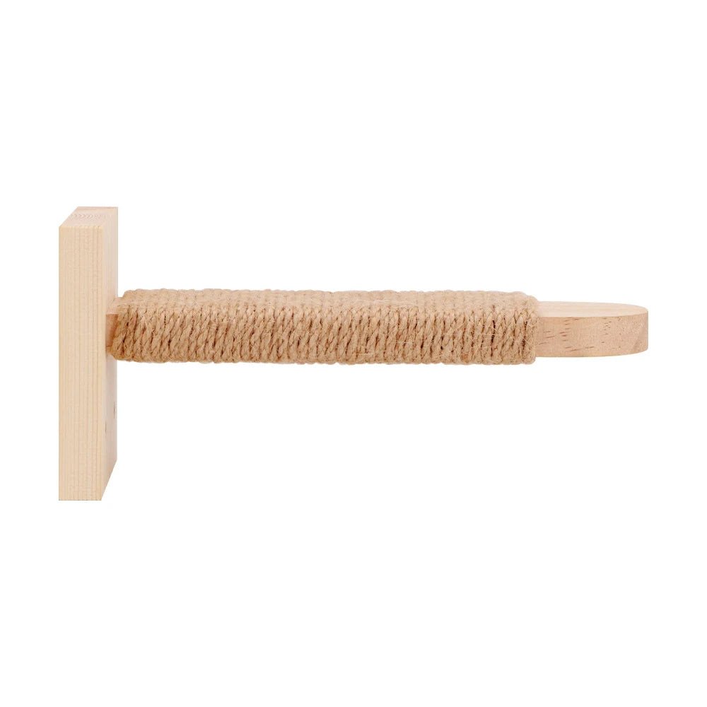 Árbol de escalada para gatos con cuerda, estantería y fácil instalación