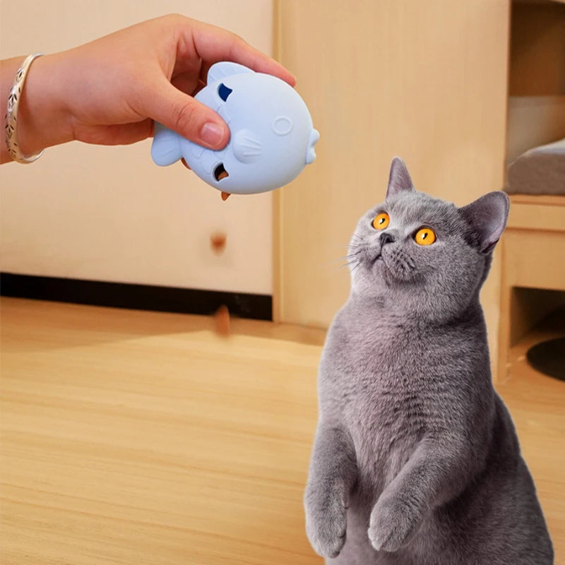 Juguete interactivo para gatos de silicona antideslizante