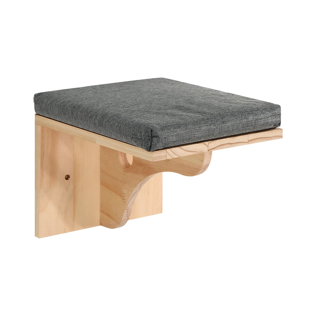 Árbol para gatos resistente y duradero de madera con plataformas y rascadores desmontables