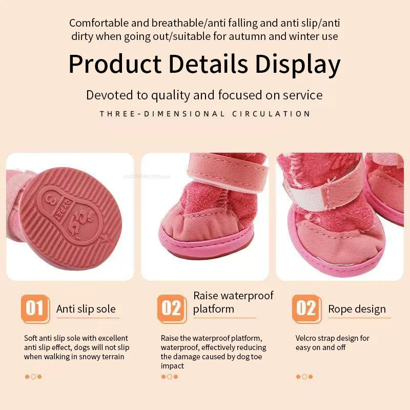 Conjunto de Botines de Cuero para Perros - Varios Tamaños y Estilo Resistente